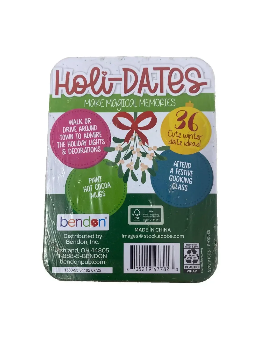Bendon Christmas Holi-Dates Includes 36 Fun Winter Ideas Cards